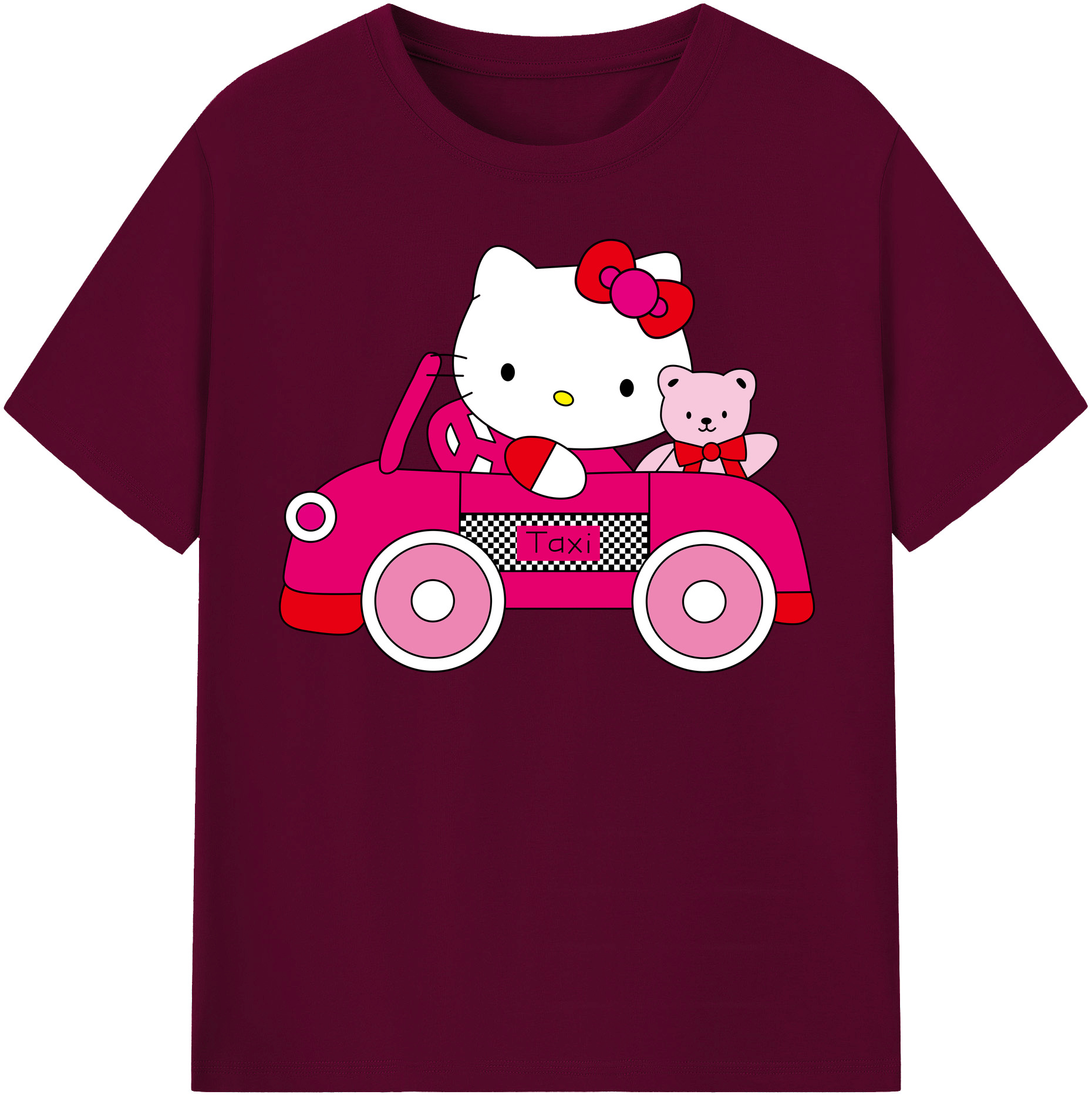 （画像用） Hello Kitty ハローキティ レディースカジュアルプリントTシャツ（綿100％）